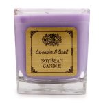 Szójagyertya Üvegben - Levendula és Bazsalikom
