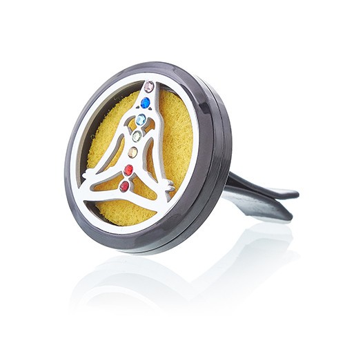 Autós Aroma Diffúzor - Pewter Yoga Chakra - 30mm