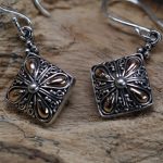 Ezüst és Arany Fülbevaló- Négyzet