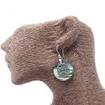 Kagyló és Ezüst Fülbevalók - Virágok - Abalone