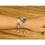 Ékszerek Valódi Virágokkal- Virág és Levél Karkötő