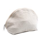 Natúr pamutvászon piperetáska Kerekített (18x10x7 cm)