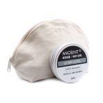 Natúr pamutvászon piperetáska Kerekített (18x10x7 cm)