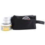 Fekete pamutvászon piperetáska Klasszikus szögletes (20x12x6 cm)