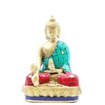Bronz Buddha Szobor - Kezek letéve- 11.5 cm