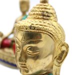 Bronz Buddha Szobor - Nagy Fej - 11.5 cm