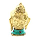 Bronz Buddha Szobor - Kis Fej - 5 cm