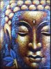 Buddha Festmény - Arany Arc & Lótusz Virág 60x80cm