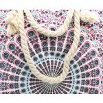 Mandala Táska Kötél Fülekkel - Kék és Rózsaszín