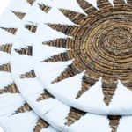 Tengerifű Kosár Dekorációs Szett - Krémszínű 3db-os