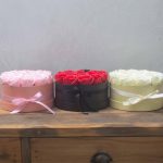 Piros Rózsa Szappanvirágok kerek (14db) 