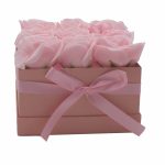 Rózsaszín Rózsa Szappanvirágok négyzetes (9db) 