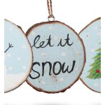 Let it snow - kézi festésű dekoráció (4 db-os szett)