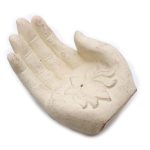 Füstölő Állvány- Kéz - Lótusz (fehér)