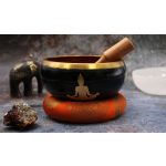 Nagy Buddha Hangtál Együttes- Fekete-Narancsszínű 14cm