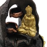 Szoba Szökőkút Arany Meditáló Buddha
