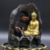 Szoba Szökőkút Arany Meditáló Buddha