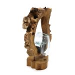 Olvasztott Üveg Fa Alátéten - Váza Állványon