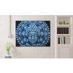 Kék Buddha Mandala - Brokát Részlet 4db 30x40cm