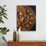 Arany Feles Buddha Mandala 60x80cm