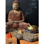 Füstölőpor Tányér - Fekete Lávakő és Arany