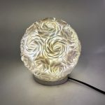 Boho Kagyló Lámpa - Gömbölyű - 20cm