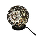 Boho Kagyló Lámpa - Barna Gömbölyű - 15cm