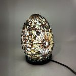 Boho Kagyló Lámpa - Barna Ovális - 15cm