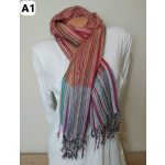  Nagy Indiai Boho Sálak - 75x180cm - Vegyes Színek Arany Szállal