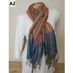  Nagy Indiai Boho Sálak - 75x180cm - Vegyes Színek Arany Szállal