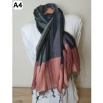  Nagy Indiai Boho Sálak - 75x180cm - Vegyes Színek Arany Szállal