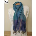  Nagy Indiai Boho Sálak - 75x180cm - Vegyes Színek Arany Szállal