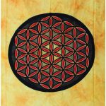 Egyszemélyes Pamut Ágytakaró-Falidísz-Az Élet Virága-Narancs