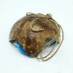 Kókusz és Capiz Szélcsengő - Kék és Fehér Csillagok - 30cm