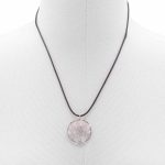 Életfa Nyakék természetes drágakővel- Rózsakvarc