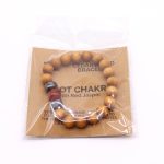 Cédrusfa Gyökér Chakra Karkötő Vörös Jáspissal