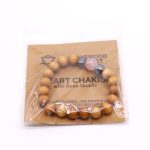 Cédrusfa Szív Chakra Karkötő Rózsakvarccal