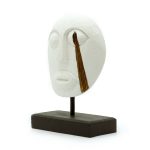 Timor Tribal Dekoratív Maszk - Fehér (27 x 20 cm)