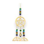 Indiai Harangjáték - Hármas Pentagram, 7 Csengő - 9.5x32cm
