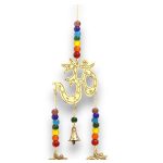 Indiai Harangjáték - Om - Chakra Gyöngyök, 7 Csengő - 9.5x32cm