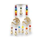 Indiai Harangjáték - Om - Chakra Gyöngyök, 7 Csengő - 9.5x32cm