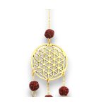 Indiai Harangjáték - Élet Virága ás Rudraksha, 3 Csengő - 6x27cm