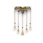 Indiai Harangjáték - Nap és Hold - Kicsi Tükör, 5 Csengő - 12x65cm