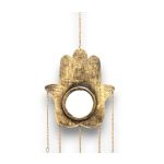 Indiai Harangjáték - Hamsa - Nagy Tükör, 5 Csengő - 19x65cm