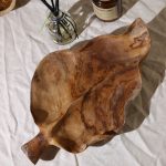 Nagy Levél Alakú Teakfa Tál- 40x24x5cm