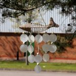 Raffia Hal és Natúr Capiz Szélcsengő