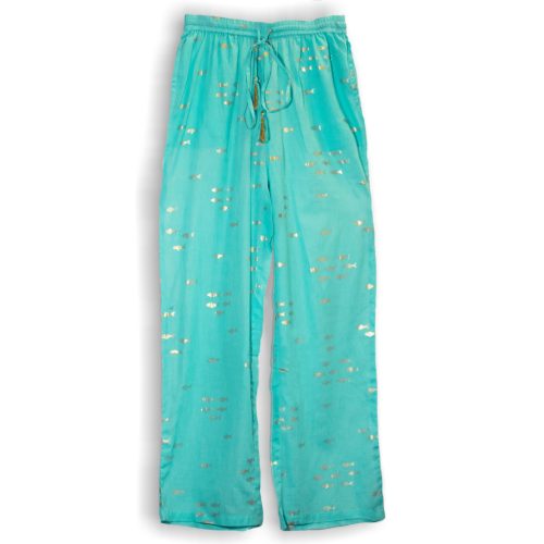 Nomád Sari Nadrág - Türkiz Aranyhal Design (M/L)