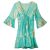 Nomád Sari Strandruha - Türkiz Arany Korál Design (M/L)