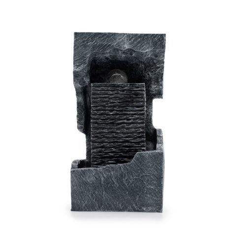 Nagy Szoba Szökőkút - 24x22x48cm - Színváltós kristály golyó tömbbel