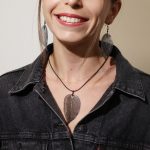 Nyaklánc és fülbevaló készlet - Cink Levél